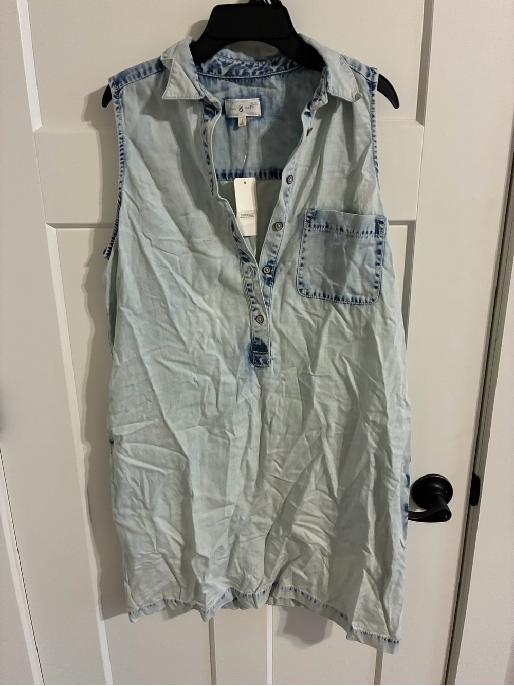 Lou & Grey Light Blue Sleeveless Denim Tunic
